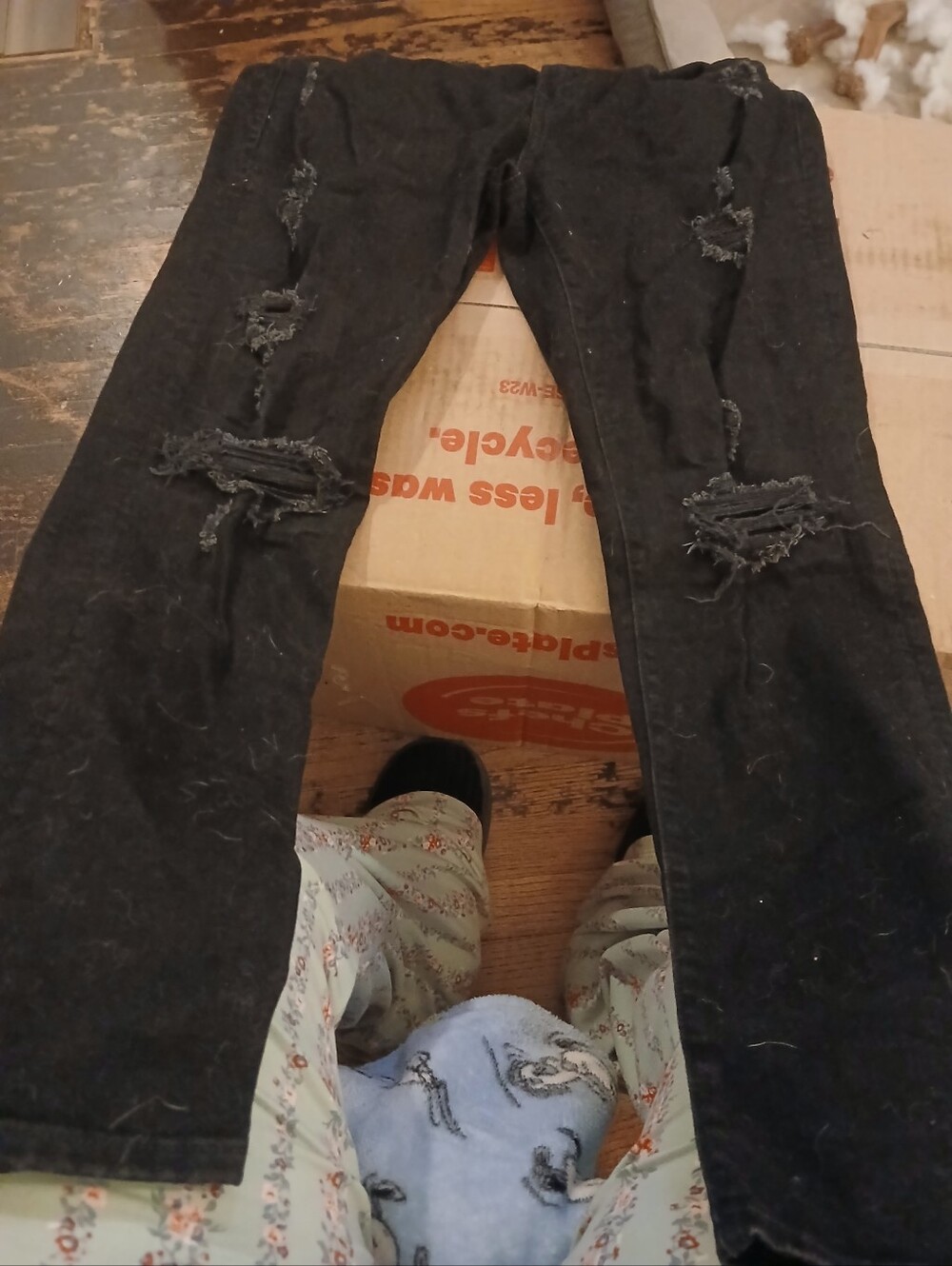 Classic Black Distressed Men's Jeans